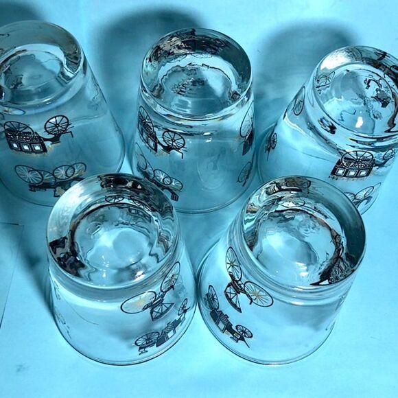Vintage Libbey Curio Carriage Buggy , Old Fashion (Rocks) Glasses ,Set of 4 - Picture 3 of 7